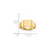 14k 8.5x7.0mm Rectangle Closed Back Signet Ring