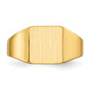 14k 8.5x9.0mm Square Closed Back Signet Ring