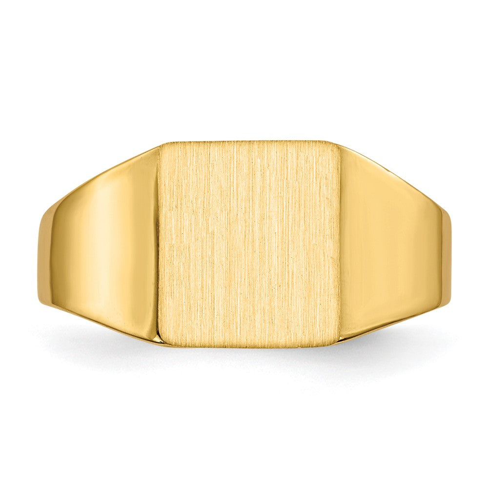 14k 8.5x9.0mm Square Closed Back Signet Ring