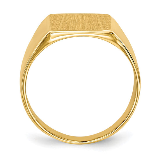 Gold Polished Square Closed Back Signet Rings