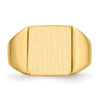 14k 11.0x11.5mm Square Closed Back Signet Ring