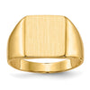 Gold Polished Square Closed Back Signet Rings