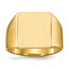 Gold Polished Square Closed Back Signet Rings