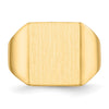 Gold Polished Squared Closed Back Signet Rings