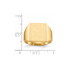 Gold Polished Squared Closed Back Signet Rings