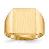 Gold Polished Squared Closed Back Signet Rings