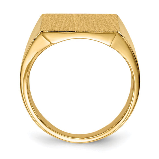 Gold Polished Squared Closed Back Signet Rings