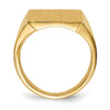 Gold Polished Squared Closed Back Signet Rings