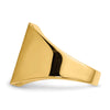 Gold Polished Squared Closed Back Signet Rings