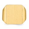 Gold Polished Squared Closed Back Signet Rings
