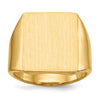 Gold Polished Squared Closed Back Signet Rings