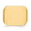 Gold Polished Squared Closed Back Signet Rings