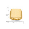 Gold Polished Squared Closed Back Signet Rings