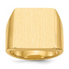Gold Polished Squared Closed Back Signet Rings