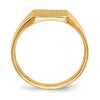 Gold Polished Square Closed Back Signet Rings