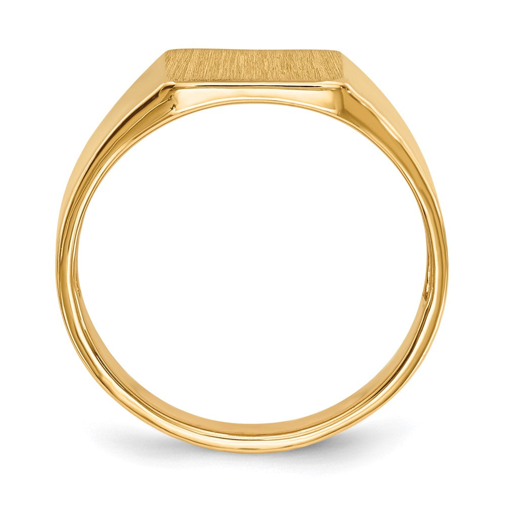 Gold Polished Square Closed Back Signet Rings