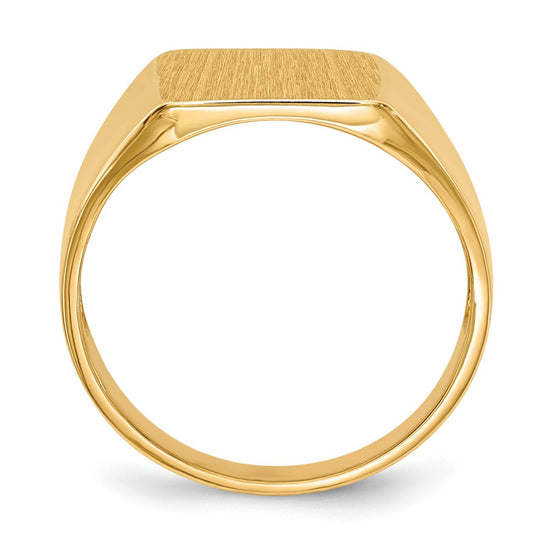 Gold Polished Square Closed Back Signet Rings