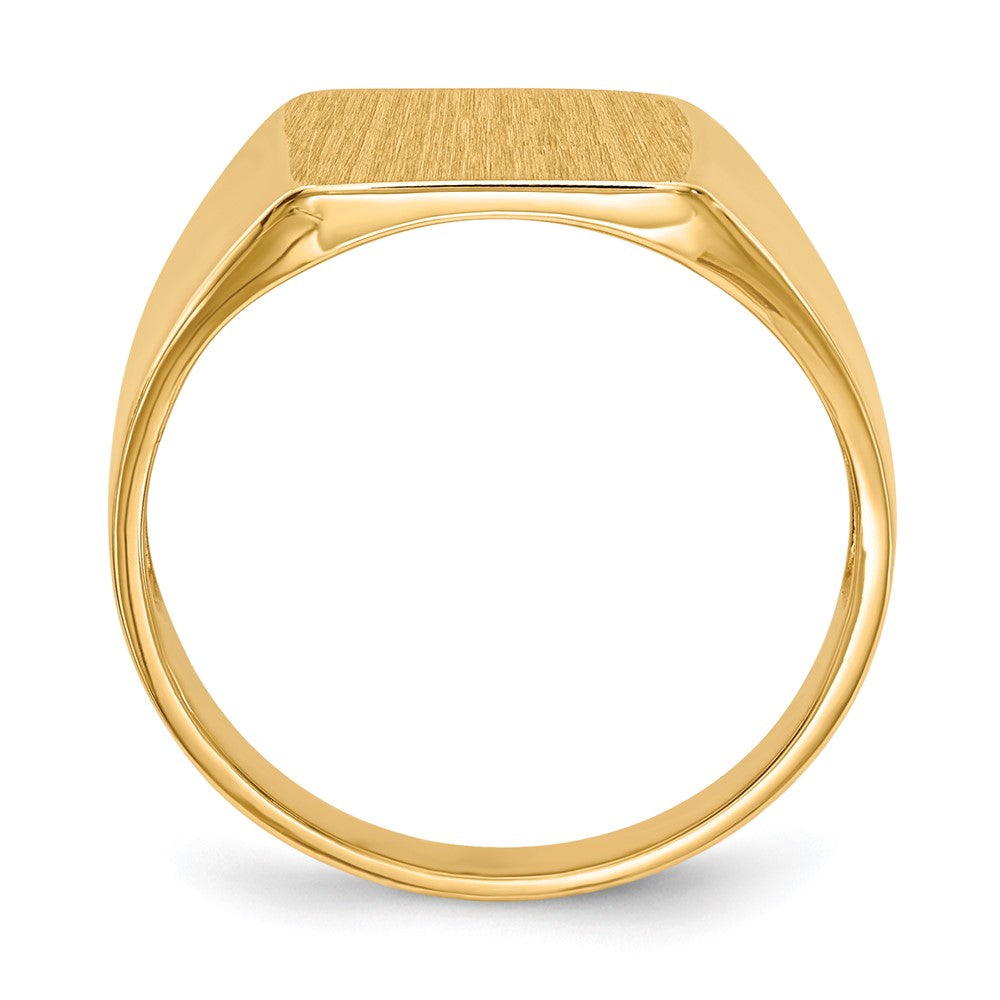 Gold Polished Square Closed Back Signet Rings