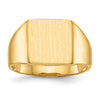 Gold Polished Square Closed Back Signet Rings