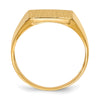 Gold Polished Squared Closed Back Signet Rings