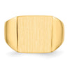 Gold Polished Squared Closed Back Signet Rings