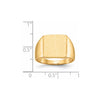 Gold Polished Squared Closed Back Signet Rings