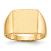Gold Polished Squared Closed Back Signet Rings