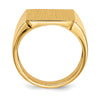 Gold Polished Squared Closed Back Signet Rings
