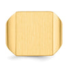Gold Polished Squared Closed Back Signet Rings