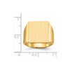 Gold Polished Squared Closed Back Signet Rings