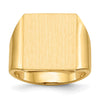 Gold Polished Squared Closed Back Signet Rings