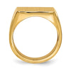 Gold Polished Squared Open Back Signet Rings