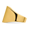 Gold Polished Squared Open Back Signet Rings