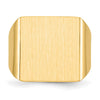 Gold Polished Squared Open Back Signet Rings