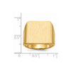 Gold Polished Squared Open Back Signet Rings