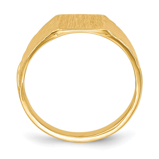10ky 8.5x7.0mm Open Back Child's Signet Ring