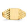14k 8.0x6.5mm Open Back Child's Signet Ring