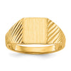 14k 8.0x6.5mm Open Back Size 4 Childs Rectangular Signet Ring