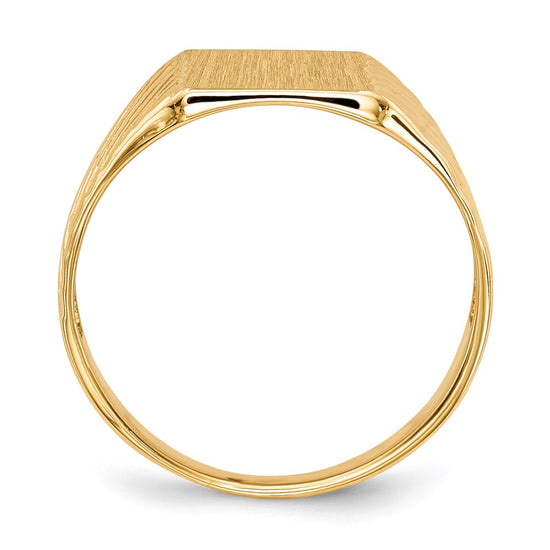 14k 8.0x9.5mm Open Back Signet Ring