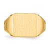 14k 12.0x12.0mm Open Back Mens Signet Ring