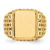 14k 11.5 x 13.5mm Open Back Mens Signet Ring