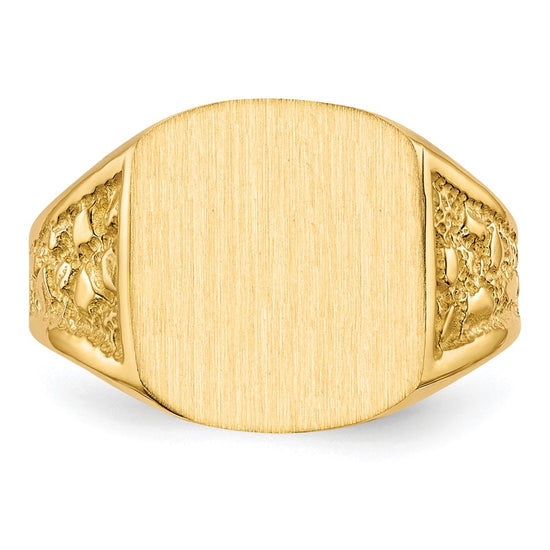 Polished Gold Fancy Signet Rings