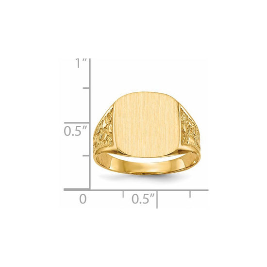 Polished Gold Fancy Signet Rings