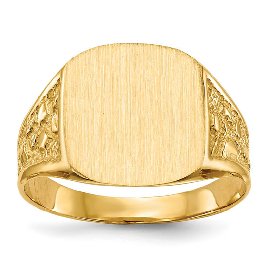 Polished Gold Fancy Signet Rings