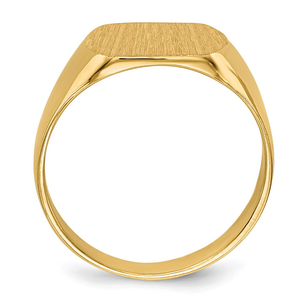 10k 10.5x12.0mm Cushion-shaped Closed Back Signet Ring