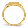 14k 8.5x10.5mm Closed Back Signet Ring