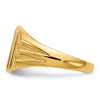 14k 8.5x10.5mm Closed Back Signet Ring