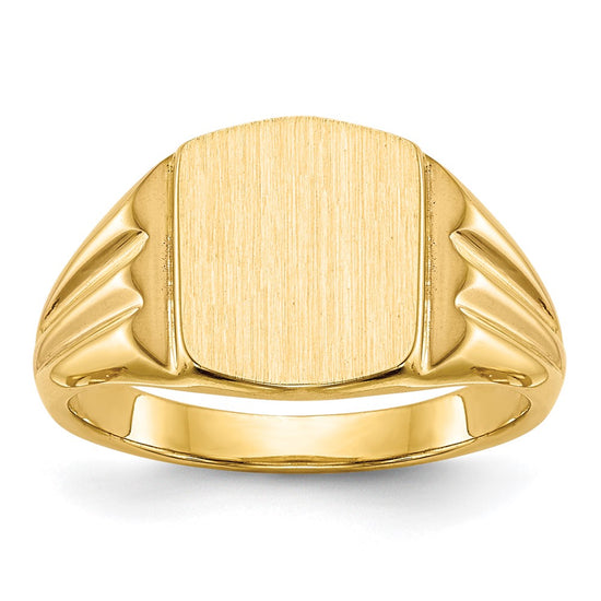 14k 8.5x10.5mm Closed Back Signet Ring
