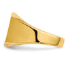 14k 14.5x13.5mm Closed Back Mens Signet Ring