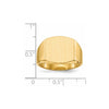 14k 14.5x13.5mm Closed Back Mens Signet Ring